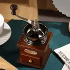 Hand Crank Coffee Grinder Small Vintage Coffee Mill for Cafe Outdoor Kitchen