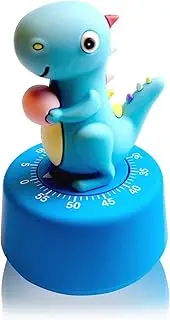 Seaciyan Timers, Classroom Timer for Kids, Kitchen Timer for Cooking, Desk Time Tracker, Small Mechanical Timer for Study, Workout, Shower, Baking Countdown (Blue Dinosaur)