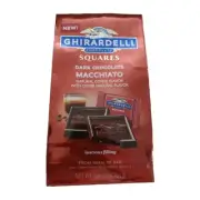 Ghirardelli Dark Chocolate Macchiato Squares - 1 - 9 oz Bag - Fast Shipping