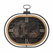 Marco Polo Oval Moving Cogs Wall Clock