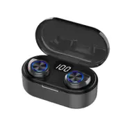 Wireless Bluetooth Headset 5.0 Digital Display In-ear TWS Sports Earbuds Smart Touch Headset-Black