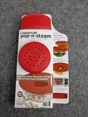 NEW Farberware Pop-N-Steam Microwave Popcorn Popper & Vegetable Steamer