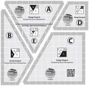 Creative Grids Scrap Crazy 6 Sewing and Quilting Ruler CGRMT6