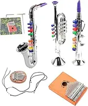 HONITANO 1 Set Trumpet Learning Educational Clarinet Saxophone Instrument Kit for Boys Birthday to Enhance Musical Skills