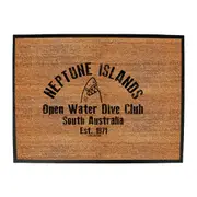 Ow Neptune Island - Funny Novelty Doormat Man Cave Floor mat