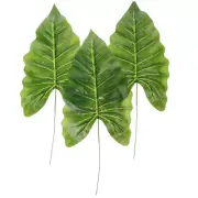 3 Pcs Palm Leaves with Stem Faux Leaf Stems Plant Artificial Green Plants