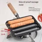 Household Sausage Machine Sausage Pan Rice Cakes Barbecue Fried Eggs Cast Iron