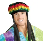 Rastafarian Hat with Dreadlocks