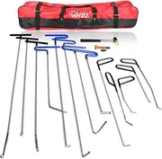 WHDZ PDR Rods Auto Body Dent Repair Tools Paintless Dent Hail Damage Removal Tools Door ding Remover Side Hammer Glue Puller for Ding Dent Repair 16PCS