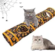 Cat Tunnel,Foldable Cat Tubes and Tunnels - Pumpkin Pattern Exercise Toys for Indoor Exercise, Cave for Cats Kittens Rabbits Puppies