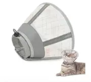Mesh Cat Cone Collar Soft Recovery After Surgery Adjustable Breathable Large