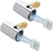 Cabilock 2pcs Air Pump Connector Clip on Valve Adapter Dual Head Air Chuck Brass Tire Chuck Locking Air Chuck with Clip Air Compressor Hose Adapter Screw on Tire Chuck Zinc Alloy