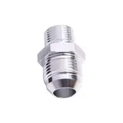 Aeroflow Metric To Male Flare Adapter M22 x 1.5mm to -10 Silver Finish