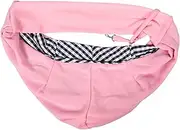 Happyyami Reversible Pet Sling Carrier Soft and Breathable Travel Bag for Small Dogs and Cats Adjustable Shoulder Strap Comfortable Outdoor Use Stylish Pink Design
