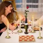 2pcs Lightweight Candle Holder Gold Candlestick Stand Table Home Decor