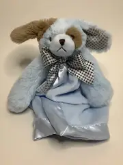 Bearington Baby Collection Blue Puppy Dog Lovey Waggles Snuggler Plush 13"