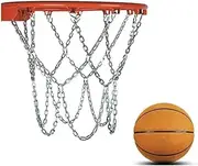 Chain Basketball Net,Stainless Steel Basketball Hoop Net,Heavy Duty Basketball Net Replacement,Standard Braided Chain Basketball Net,Fit Most Standard Hoops for Outdoor Indoor Use,Quick Installation