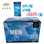 【合生藥局】摩戴舒 MOTEX 鑽石型超立體醫用口罩 (未滅菌) 5入X10包/盒 50入/盒  藍色系