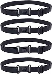 [UPSTORE] 10Pcs Black Adjustable Bow Tie Straps Elastic Bow Tie Extenders with Plastic Insert Buckle Pre-Tied Bowknot Strap for Women Men Wedding Party Formal Dress Costume Accessories, Black