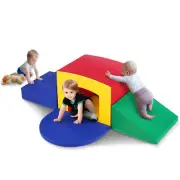 VEVOR Single Tunnel Climber Toddler Foam Climbing Blocks with Stairs+Ramp 5 pcs