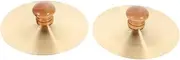 ibasenice 1 Pair Handheld Rhythm Cymbals 7cm Mini Cymbals for Boys and Girls Adults Bands Cultural Performances for Parties Celebrations