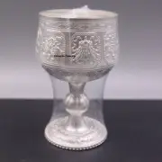 Solid 999 Fine Silver Wine Cup Gossip Eight Treasure Goblet Wine Sets Cup