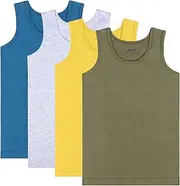 [Brix] Toddler Boys Tank Tops – 4-Pack Cotton Shirts Comfort Toddler Clothes.
