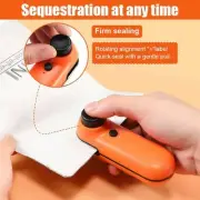 Orange Portable Mini Food Vacuum Sealer - Convenient Household Snack Bag Sealing