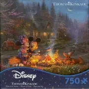 Thomas Kinkade Mickey and Minnie Sweetheart Campfire Ceaco Jigsaw Puzzle NIB