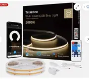 Tatazone Smart White COB Led Strip Light with Remote, 16.4 ft Warm White (NEW)