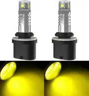 LED 20W 880 H27 Yellow 3000K Two Bulbs Head Light Replacement ATV UTV Lamp Fit