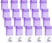 Jagowa 20PCS Lavender Bag Empty Sachets Bag Dried Lavender Flowers Closet Freshener Scents for Drawers Fragrance Purple Sachet