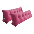 NNEAGS 2X 120cm Pink Triangular Wedge Bed Pillow Headboard Backrest Bedside Tata