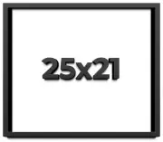 25x21 Shadow Box Frame Black | 1 inches Deep Real Wood Contemporary Shadowbox Di