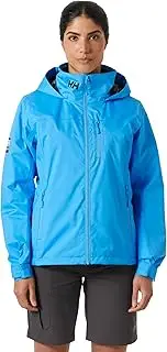 [Helly Hansen] Helly-Hansen Women's Sportswear Crew Hooded Midlayer Jacket 2.0, 645 Cyan - Small