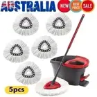 5pcs Replacement Microfibre Spin Easy Wring Mop Clean Refill Head for Vileda