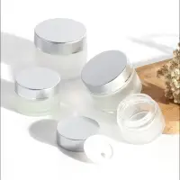 在飛比找蝦皮購物優惠-【化妝品】【生活用品】【迷你分裝罐】面霜瓶磨砂玻璃霜膏瓶化妝