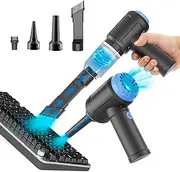 Meudeen Air Duster - Computer Vacuum Cleaner - for Keyboard Cleaning- Cordless Canned Air- Powerful - Energy-Efficient (Blue)
