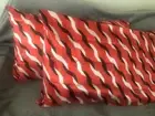 2pc Set Hair Protector Pillowcase Bedding Red/Black Print Satin Pillowcase Sale