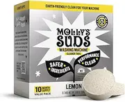 Molly's Suds Washing Machine Cleaner | Removes Odors & Grime from Front & Top Loader Machines, Including HE (Citrus - 10 Tablets)