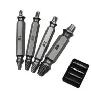 Chrome Plated High Speed Steel 4341 Stripped Damaged Screw Extractor 1 Set