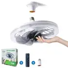 Ceiling Fans with Lights, 12inch Circle Flush Mount Dimmable LED Light [1200L...