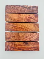Koa ***Figured*** Turning Blanks Lumber Wood (5 pieces) 1-3/8" x 1-3/8" x 6"