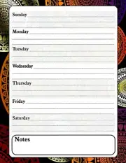 Magnetic Dry Erase Calendar - White Board Planner - Fractal 3/020