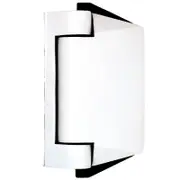 ProtectorAl White Matt Glass To Wall / Post Soft Close Hinge