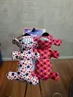 Dog Squeaker 4Th July All Over Start Print Dog Toy Red 6 inch Multipet Loofa