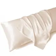 Satin Body Pillow Cover, Soft and Breathable Body Pillow Case with Envelope C...