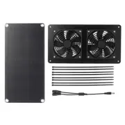 10W 12V Solar Panel Kit Waterproof Solar Powered Fan Kit Dual Fan Ventilato Fan