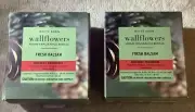 BATH & BODY WORKS WALLFLOWER FRAGRANCE REFILL FRESH BALSAM SET OF 4