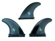 BLOW OUT - $15 Cardiff Fin Co Medium Thruster Set - Nylon - Black - Fits FUT